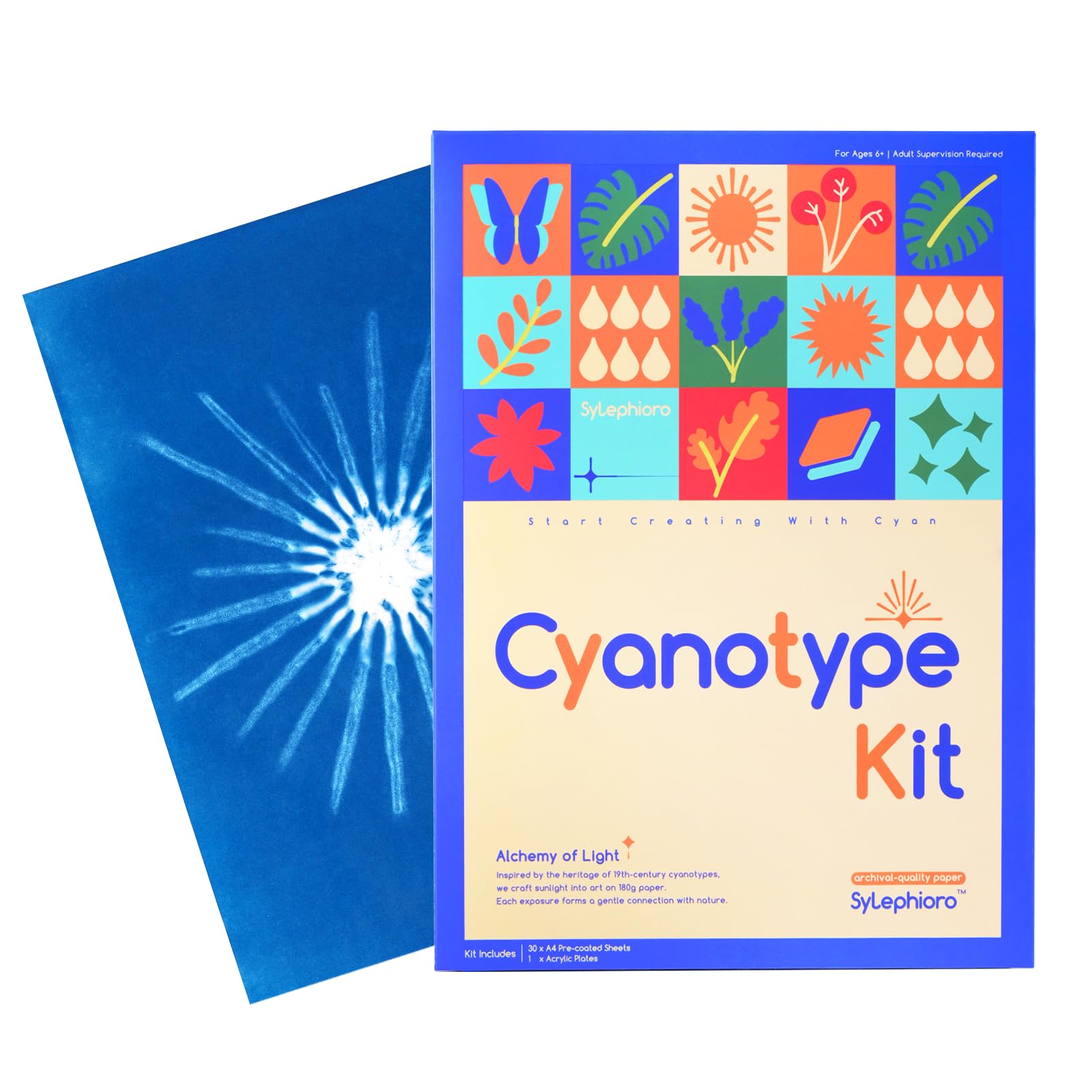 Cyanotype Kit: Create Stunning Sun Prints - Beginner Friendly -2