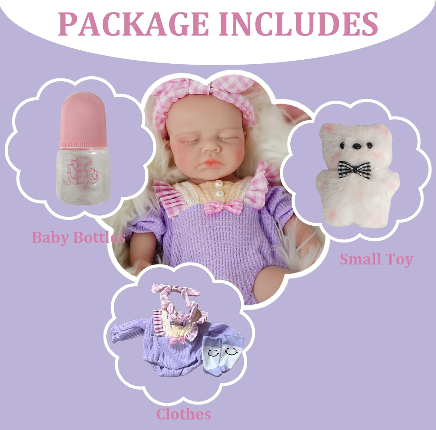 12 in Full Silicone Reborn Baby Dolls, 1:1 Lifelike Newborn Dolls Non Vinyl Realistic Reborn Toddler Dolls Boy Washable Sleeping Doll