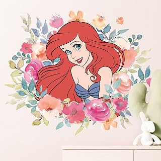 Princess Wall Decals Girls Stickers, Peel and Stick Princess Wall Decals for Girls Ariel's Room Wall Art Decor Baby Nursery Girls Bedroom Wall Decor