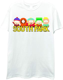 Anuncio Patrocinado - South Park Camiseta clásica para hombre con logotipo de Cartman, Kenny, Kyle & Stan