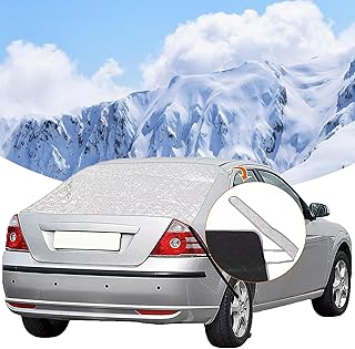 Auto Heckscheibenabdeckung,140 x 80 cm Auto Schneedecke Winddicht Sonnenschutz mit 4 Magneten 2 Elastischen, Winter Heckscheibe Scheibenabdeckung Eisschutzfolien Universell für die Meisten Autos & SUV