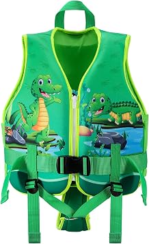Toddler Swim Vest, Kids Swim Vest for Toddlers, Toddler Floaties 20-60 lbs with Adjustable Safety Strap, S-XL for 2-9 Years Old Boys and Girls