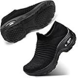 Walking Shoes Women Slip on Sneakers Non Slip Work Arch Support Tennis Plantar Fasciitis Orthopedic Breathable Mesh Comfortable Ladies Nursing