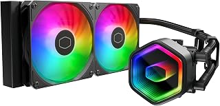 Cooler Master 240 Core II CPU Liquid Cooler, Dual Chamber Pump, Customizable aRGB Lighting, Maintenance-Free, Quiet Operation, Easy Install, AMD Ryzen 7 AM5|4, Intel Ultra 7 LGA 1851|1700