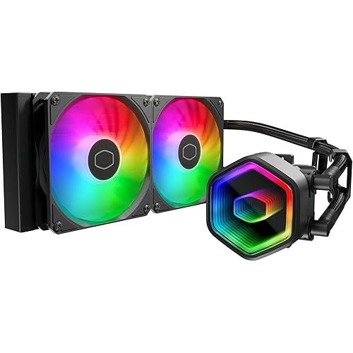 Cooler Master 240 Core II CPU Liquid Cooler, Dual Chamber Pump, Customizable aRGB Lighting, Maintenance-Free, Quiet Operation, Easy Install, AMD Ryzen 7 AM5|4, Intel Ultra 7 LGA 1851|1700