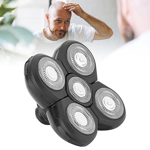 Afeitadora de cabeza calva, cabezales de repuesto, cuchillas de repuesto, cabezales de cuchilla de afeitar, cabezal de afeitadora de 5 cabezales,