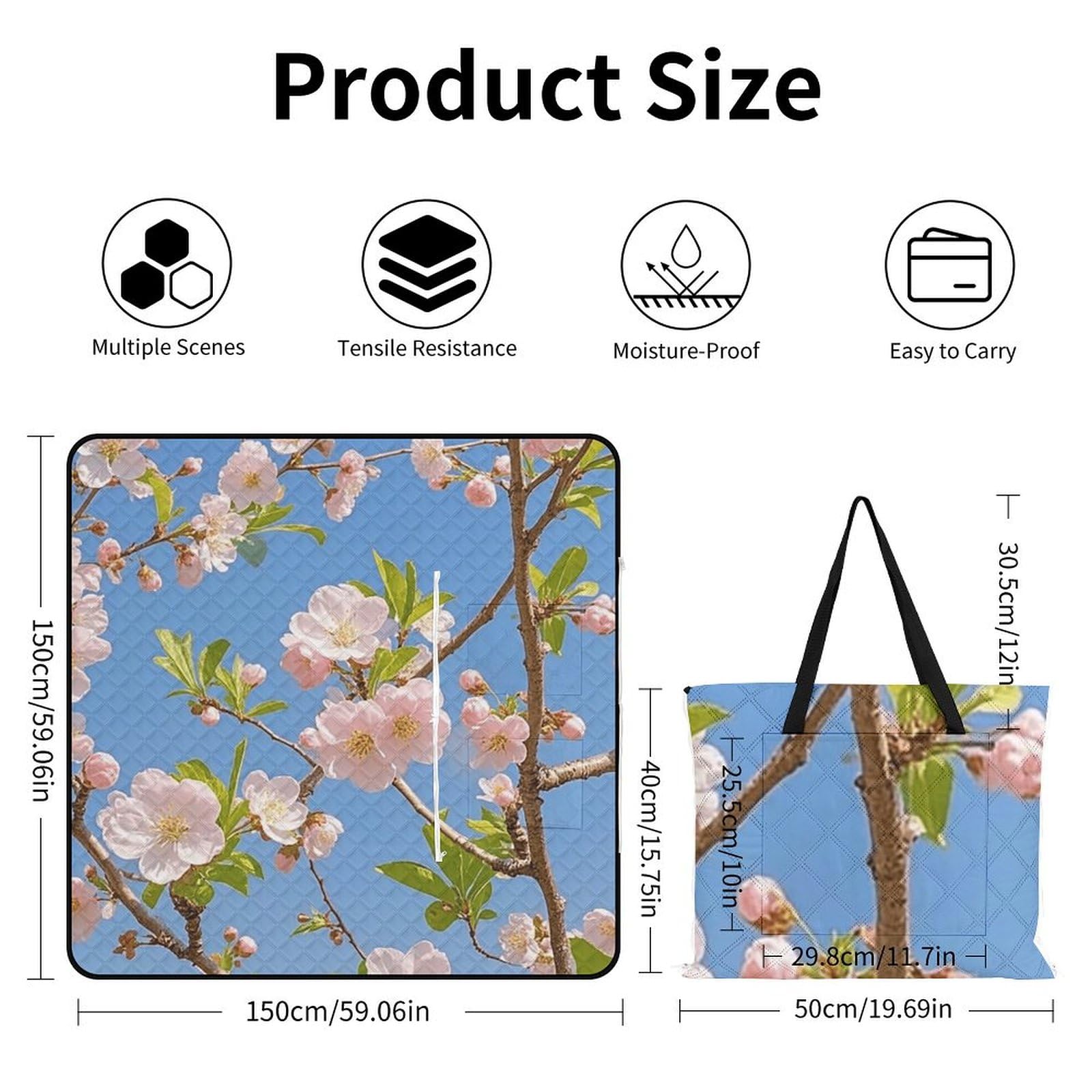 Amazon.com: QMNLKH Foldable Outdoor Picnic Blanket Zipper Type