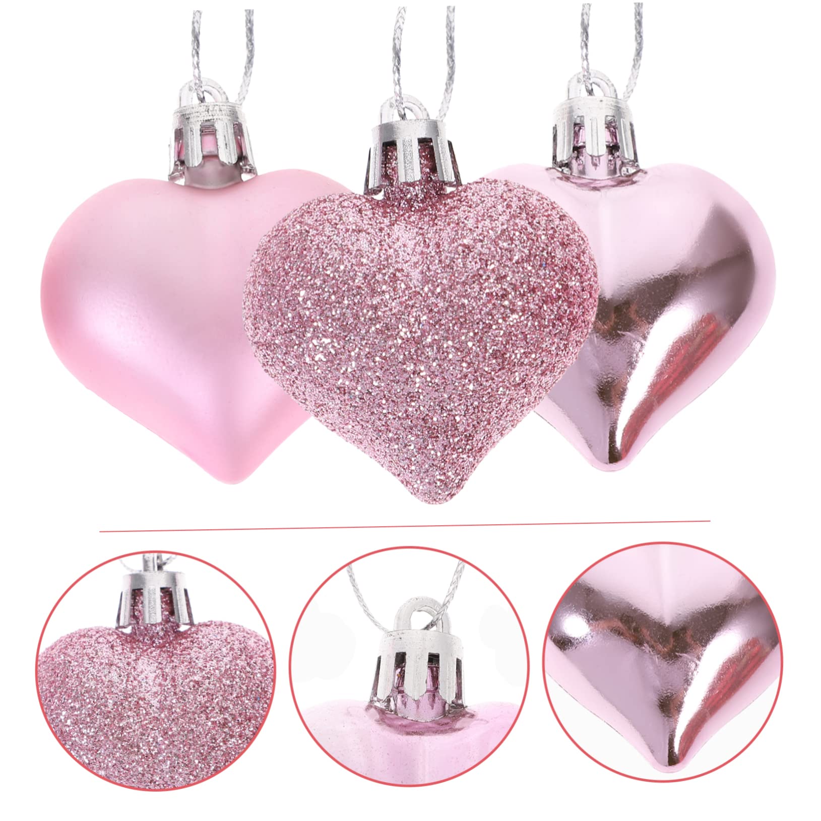 DECHOUS 96piezas Adorno Colgante Corazón para Decoración De San Valentín Decoración De Bodas y Fiestas Accesorio Creativo y Duradero para Festivos