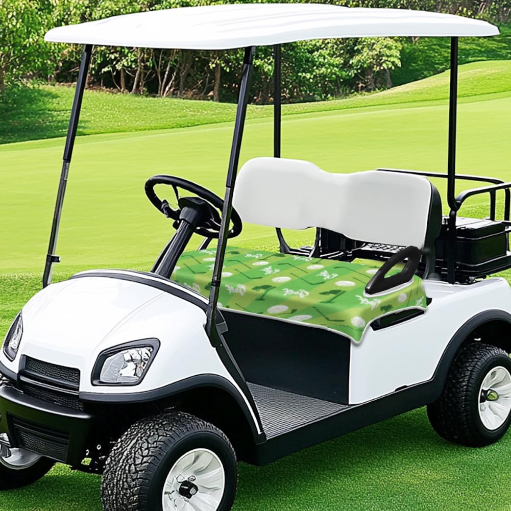Peacoblue Fundas de asiento para carrito de golf, microfibra, 51 x 31 pulgadas, cojines ajuste universal
