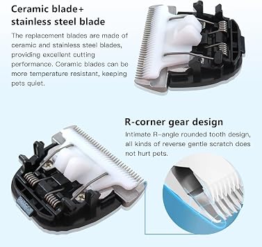 New Upgraded Black Replacement Blade for Oneisall Low Noise Dog and Cat Clippers Models X2/ X2Blue -2 Pack