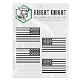Bright Knight Decals Reflective American Flag Car Stickers, 2