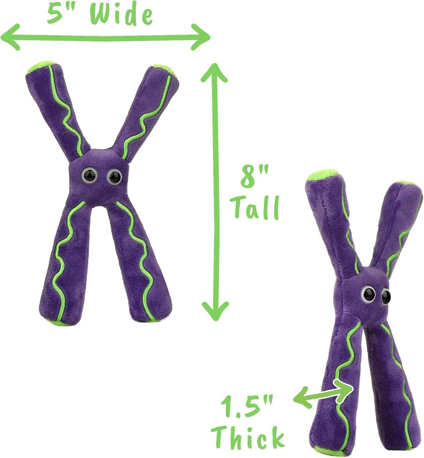GIANT MICROBES Chromosome Plush, Genetics Gift, DNA Gifts, Genealogy, Ancestry Gift, Biology Plushies, Genetic Counselor, Forensic Science Gifts, Biology Models
