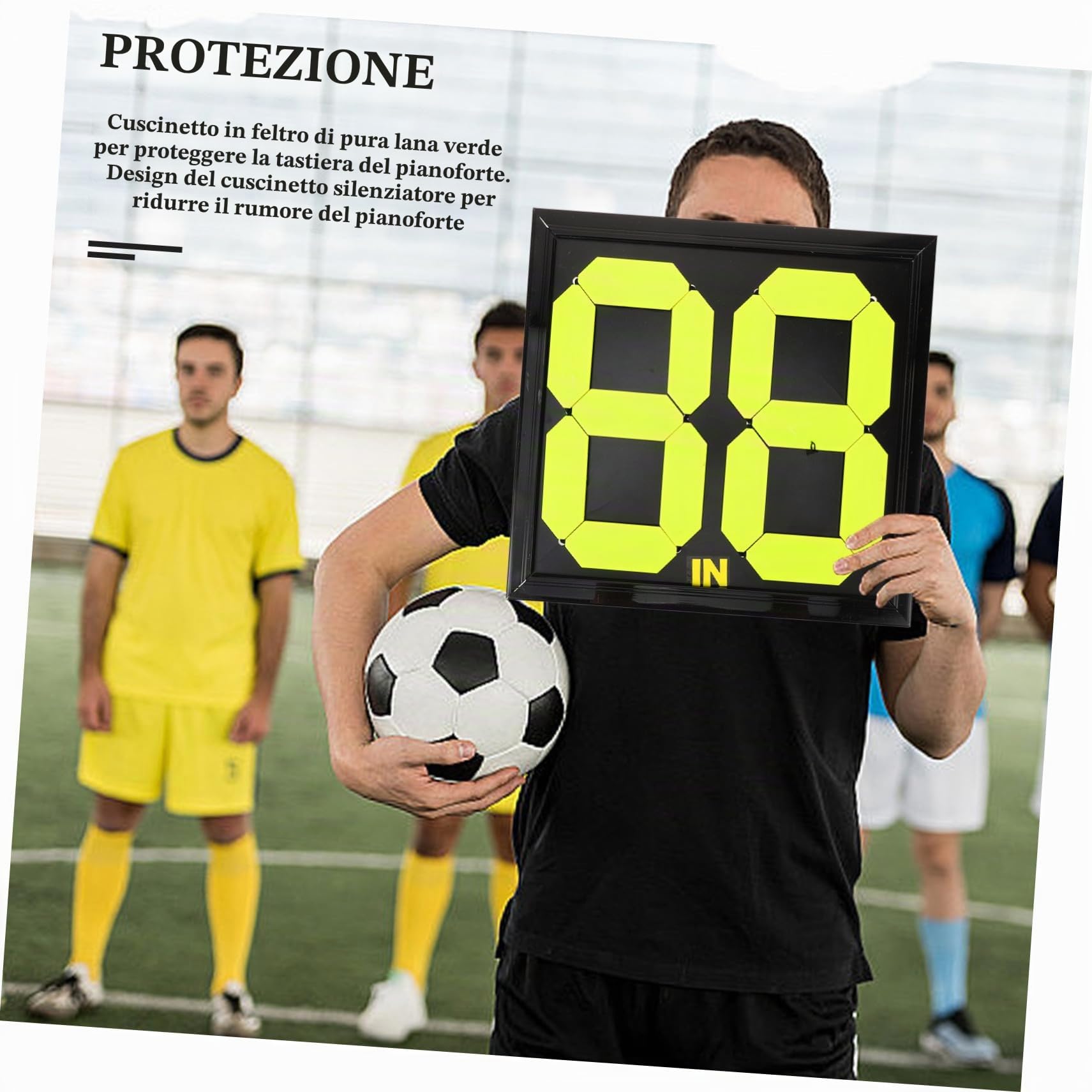Toddmomy Tabellone Sostituzioni Calcio Manuale Numeri, per Arbitri Pp