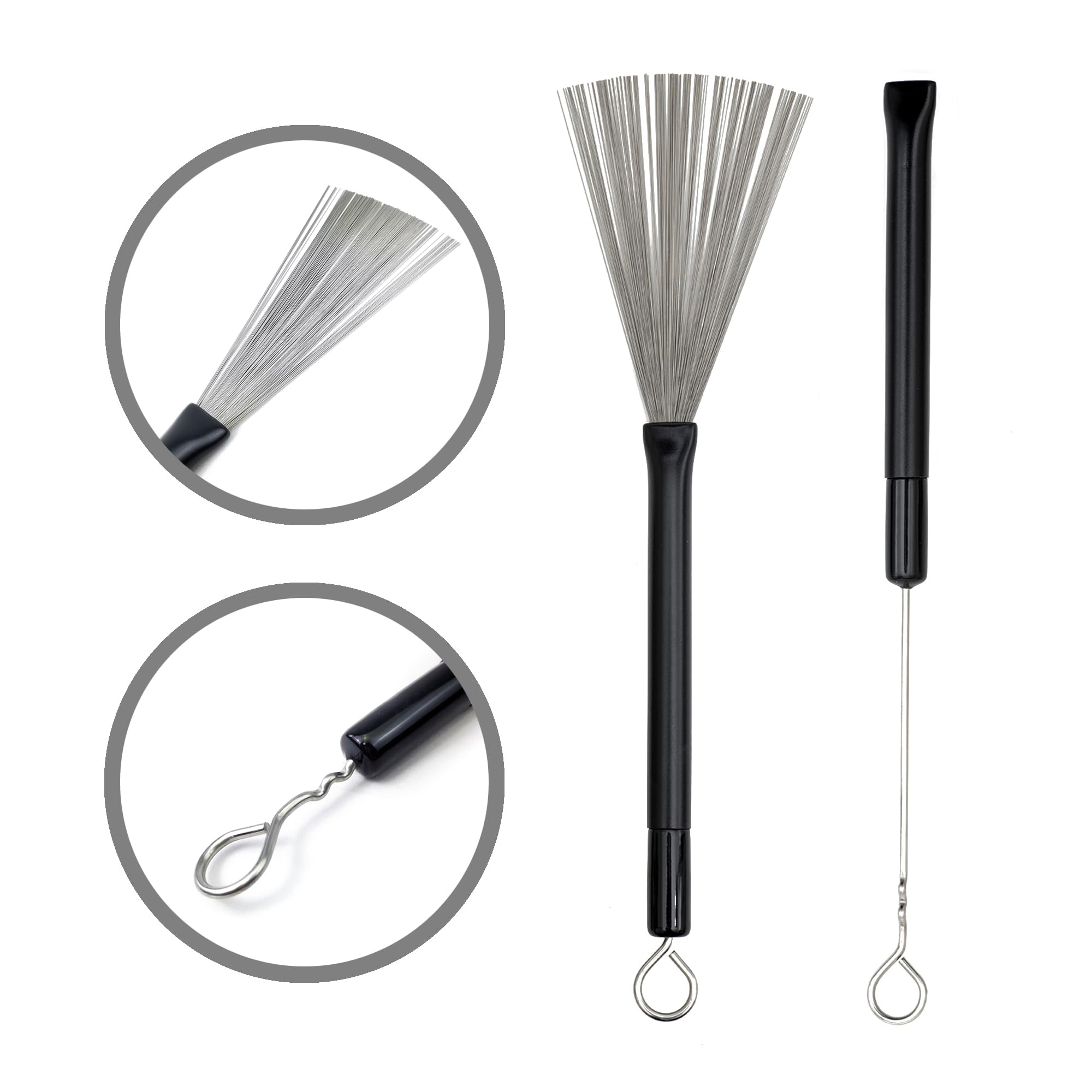 Set mit Marmormuster Leder Drumstick Tasche mit 5A Hickory Drumsticks, 5A Maple Drumsticks, Drum Brushes, Rute Sticks und Drum Key