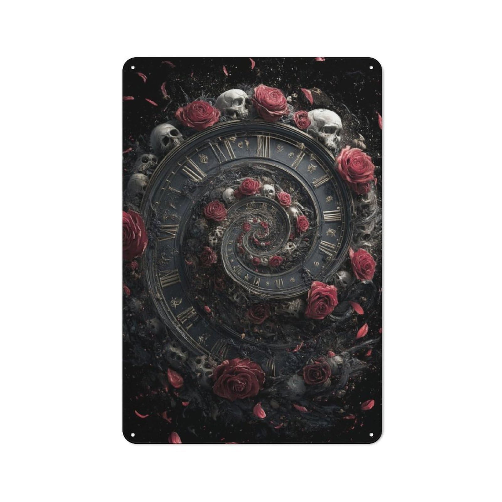 Junmoney Time's Eternal Spiral Vintage Metal Sign 30X20cm Featuring Home Bar Decor For Cafe, Pub, Workshop Or Home Bar