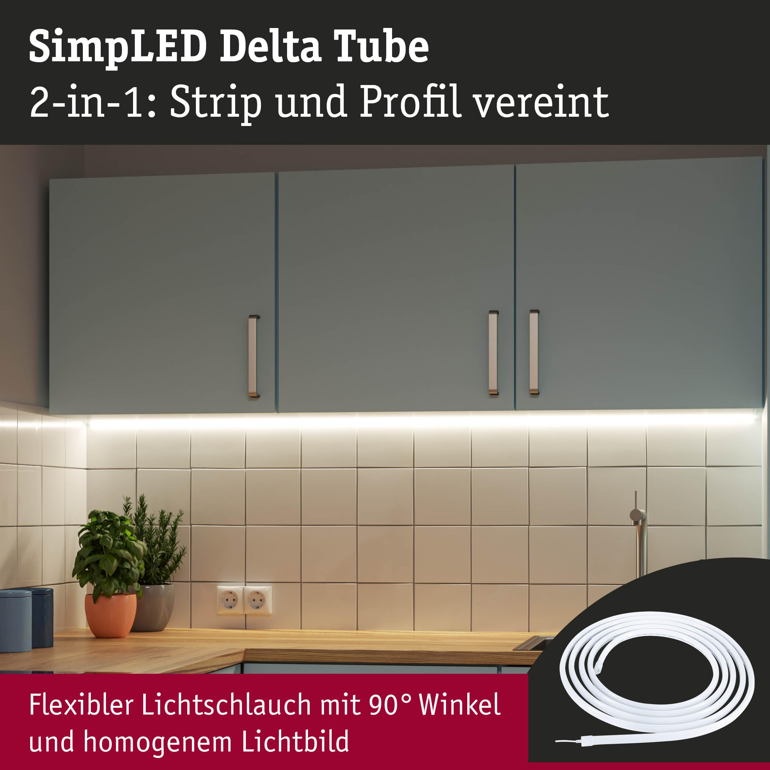Paulmann SimpLED LED Strip Delta Komplettset 5m beschichtet 18W 660lm/m 3000K 79568