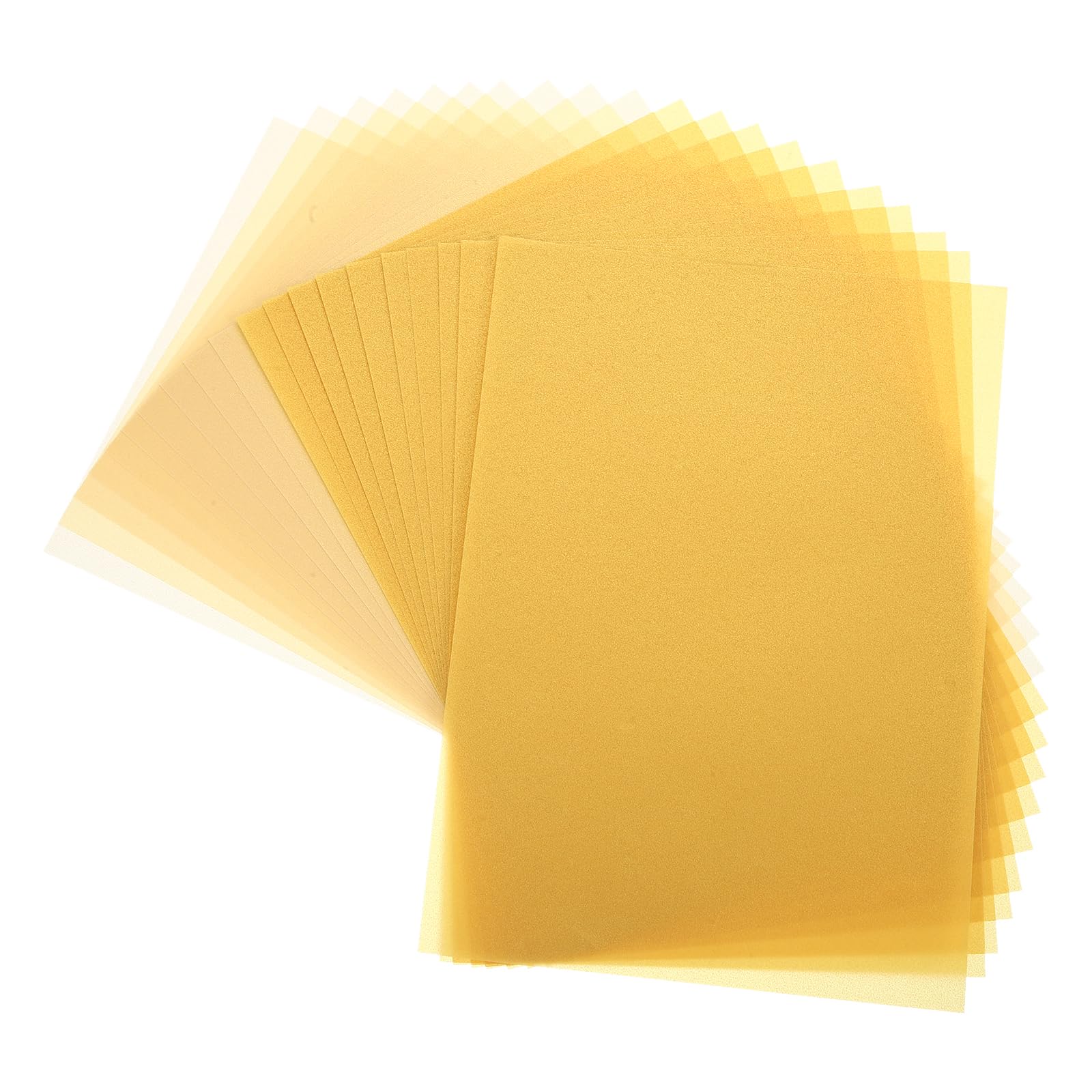 sourcing map Colored Vellum Paper, 20 Sheet Gold/Beige Transparency 8.3 x 11.7 Printable Vellum Paper, Translucent Sheets for Printing Wedding Invitations Ink Jet Laser Printer