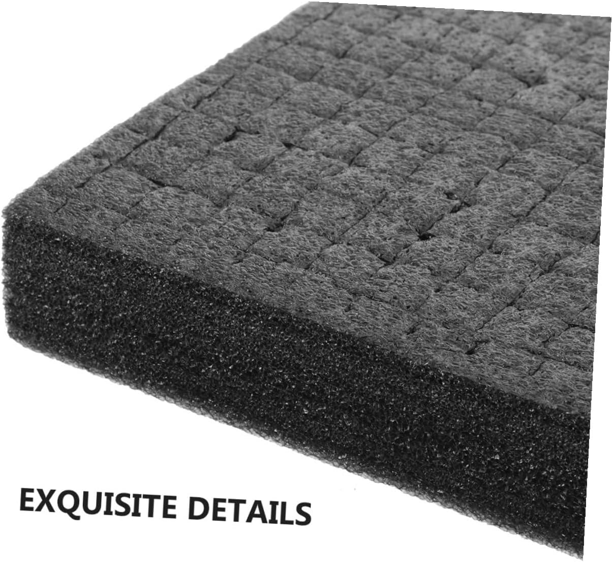 jojofuny Black Grid Foam Block 500x300x30mm Pick and Pluck Foam Insert Sheet for Case Protection Packaging Cushioning and Transportation