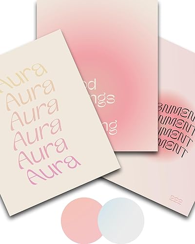 iHery Juego de 3 pósteres de números de ángel de aura extra grandes sin marco, de alta calidad, 16 x 20 pulgadas, lienzo decorativo estético,