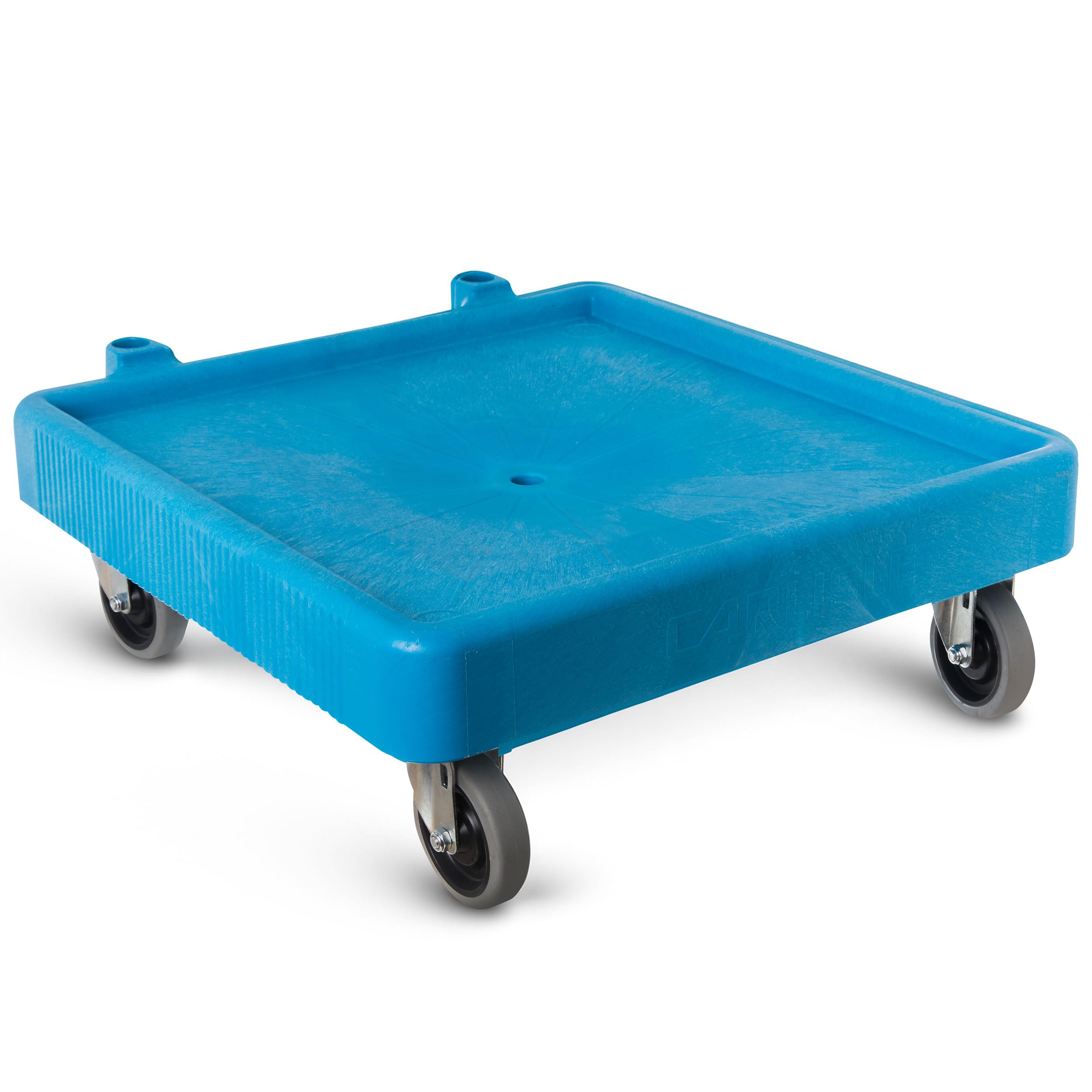 Carlisle FoodService Products E-Z Glide Warewashing Rack Dolly Dishwashing Rack Dolly with Drain for Kitchen and Restaurants, Plastic, 22.5 x 22.5 x 8 Inches, Blue
