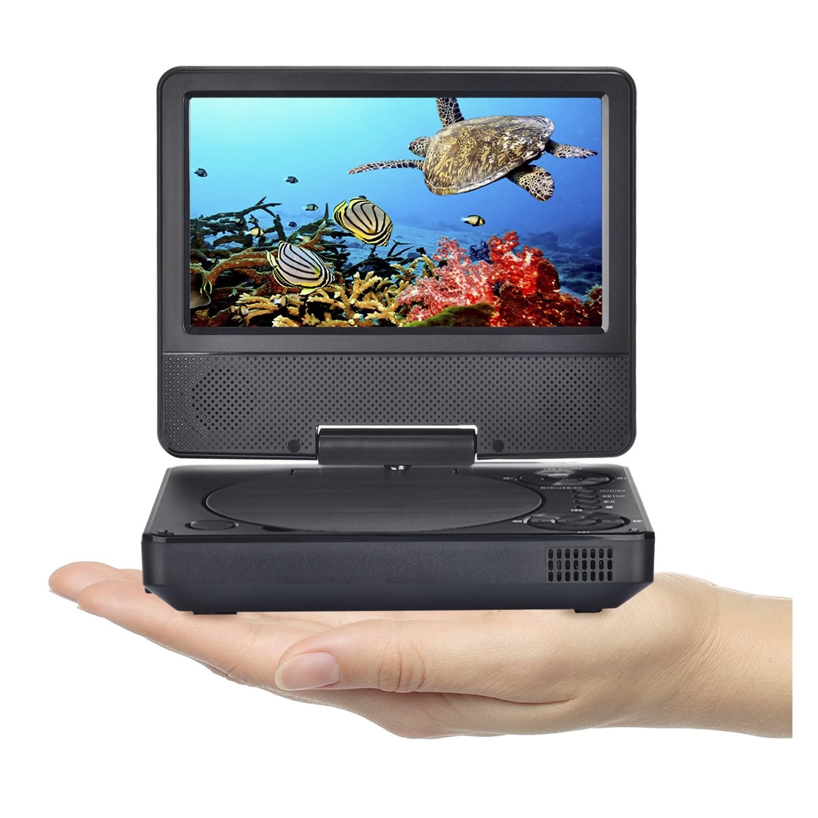 Dcdcd One Color 9.5 Inch Mini Portable Dvd Cd Player 7 Inch Hd Screen Multimedia Disc Device