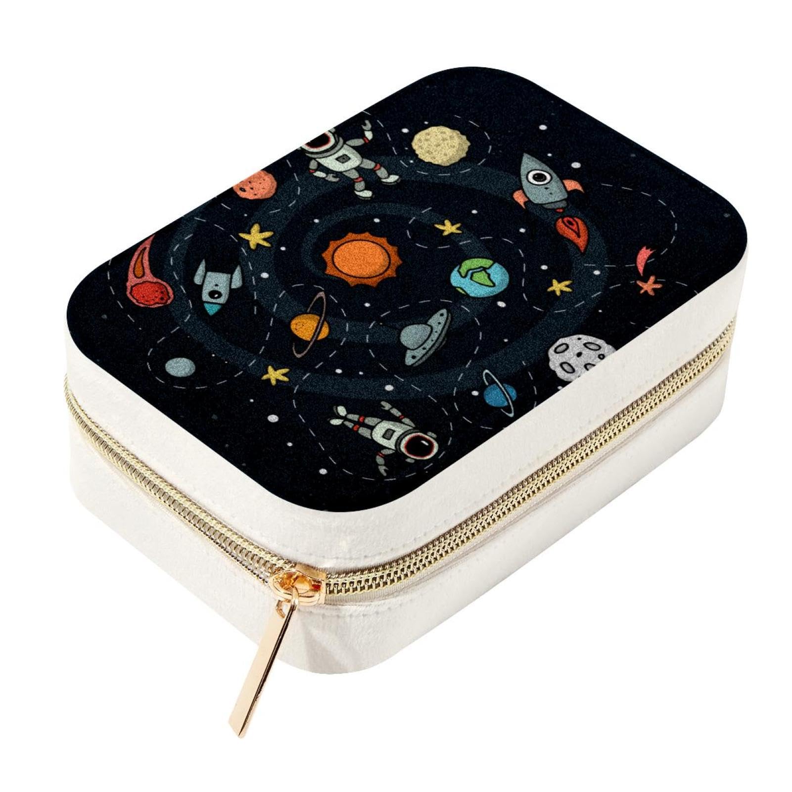 Boîte à bijoux de voyage en velours avec zip pour bagues