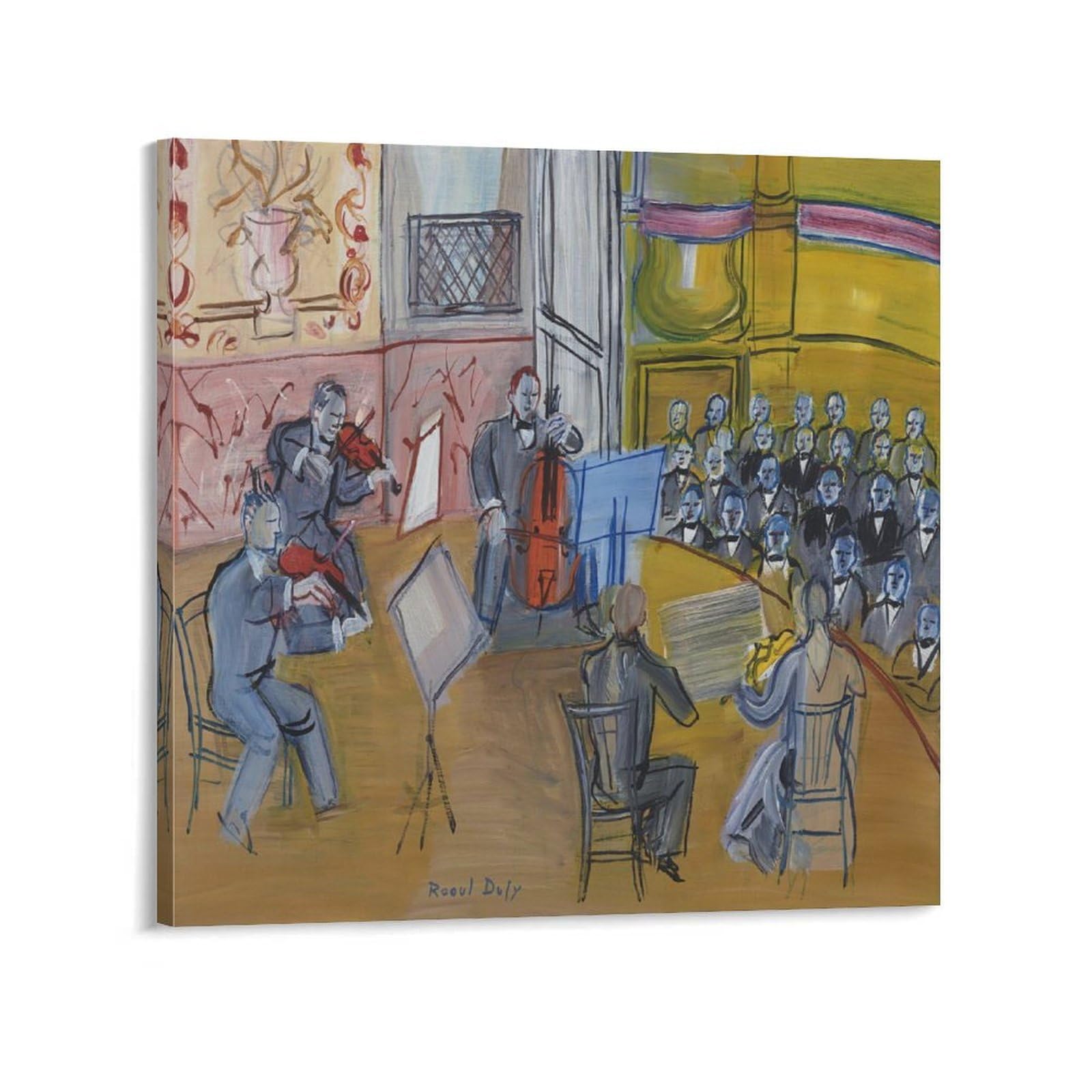 KLAGCBDF Raoul Dufy Le Quintette Posters Art Print Wall Photo Paint Poster Hanging Picture Family Decor 12x12inch(30x30cm)