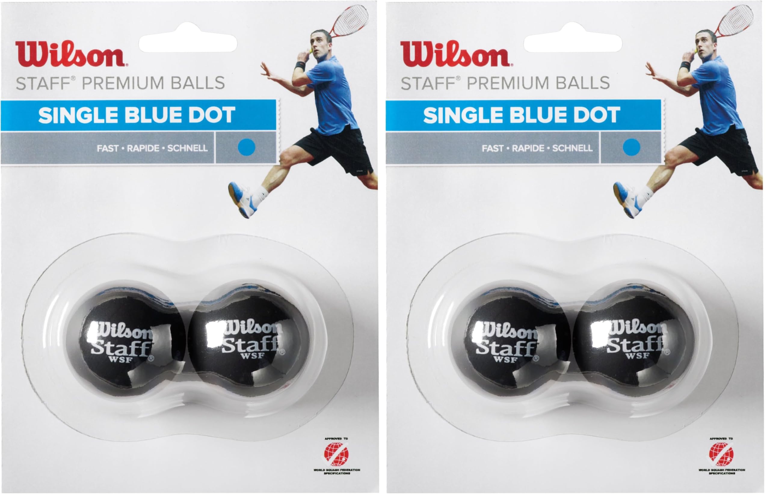 Wilson Paquete de 2 pelotas Staff de punto amarillo — view 9
