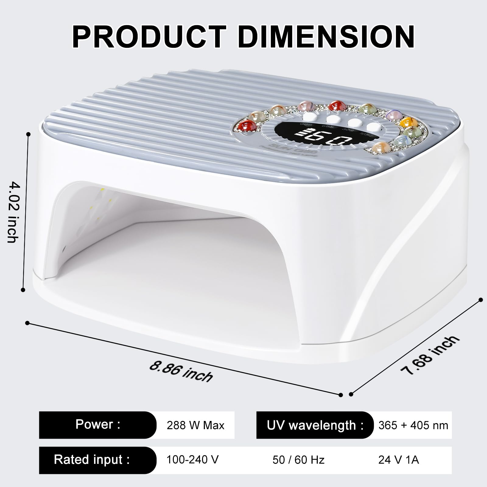 Amazon | LIMEGIRL UV LED ネイルランプキット ジェルポリッシュ用