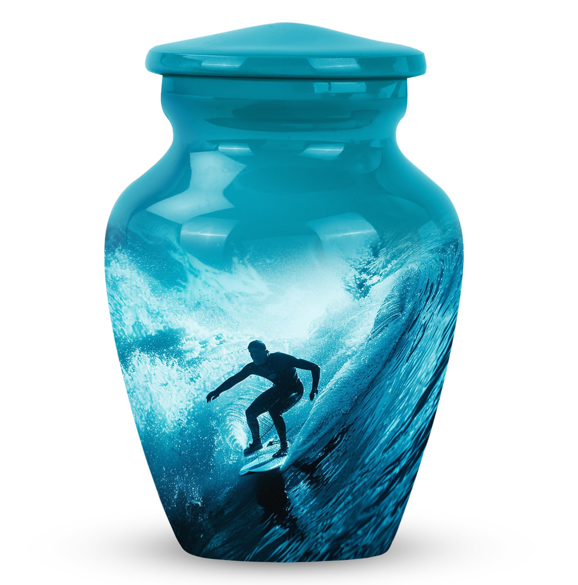 YATHABHISA 3 inch urn, Cremation Urn Human Ashes, Urn for Ashes Adult Male|Female, Small urns for Human Ashes Keepsake_Sky Blue Small Keepsake Urn