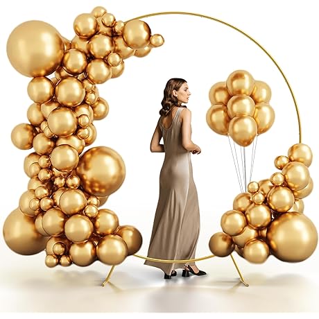 7.2Ft Round Backdrop Frame & Stand Circle Balloon Arch Kit