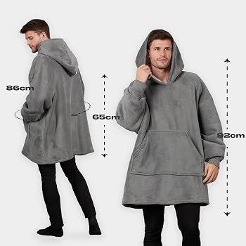 Sienna Hoodie Decke Mit Ärmeln, Kuschelig Warm, Oversize Für Damen & Herren – Perfekt Zum Lounge, Camping Oder Reisen