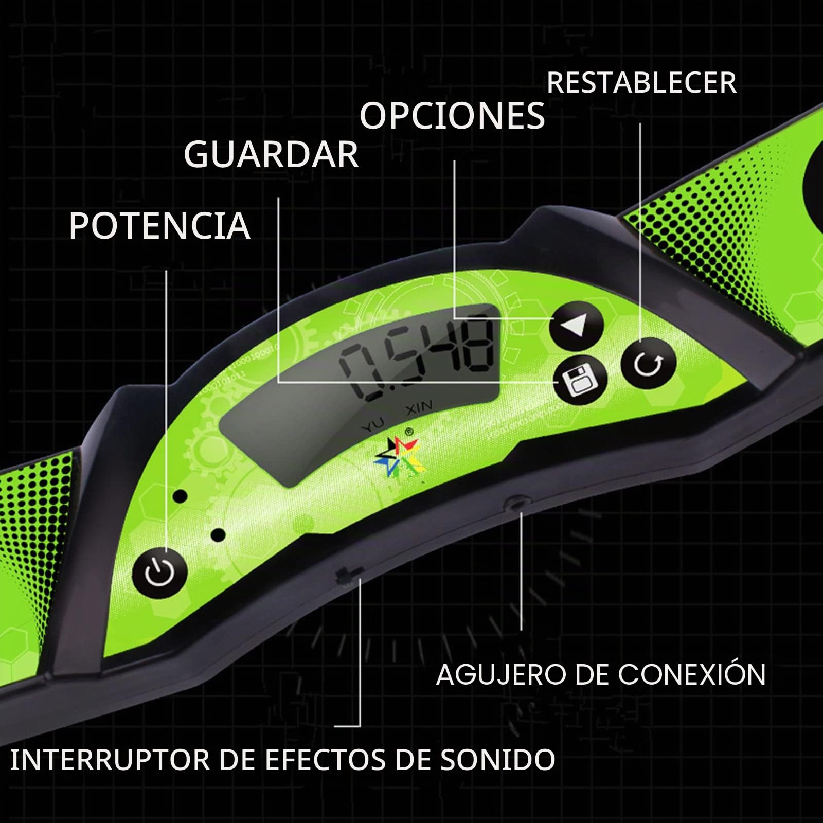 Temporizador de Velocidad para Cubo - Control Táctil, Pantalla Profesional, Cálculo Automático para Competición, Cumpleaños, Navidad (Negro)