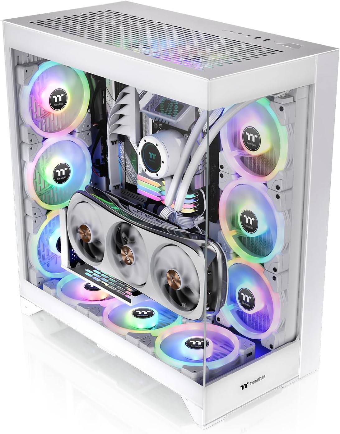 Thermaltake CTE E600 MX Snow | ATX/E‑ATX PC Case | Dual‑Chamber Layout | Tempered Glass | Airflow | 420mm Radiator | Quiet Build 9
