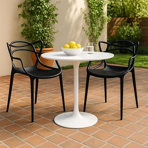 Miniatura 2 de 2xhome Silla de comedor moderna  Silla auxiliar apilable para interiores o exteriores  Plástico resistente a la intemperie para cocina, patio,