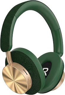 Next Destination Auriculares Inalámbricos de Diadema Bluetooth 5.3, Bajo Potente, Batería 40H, Ajustables, Deportivo, Cancelación de Ruido, Cascos Supraaurales Wireless Headphones Over-Ear Verde