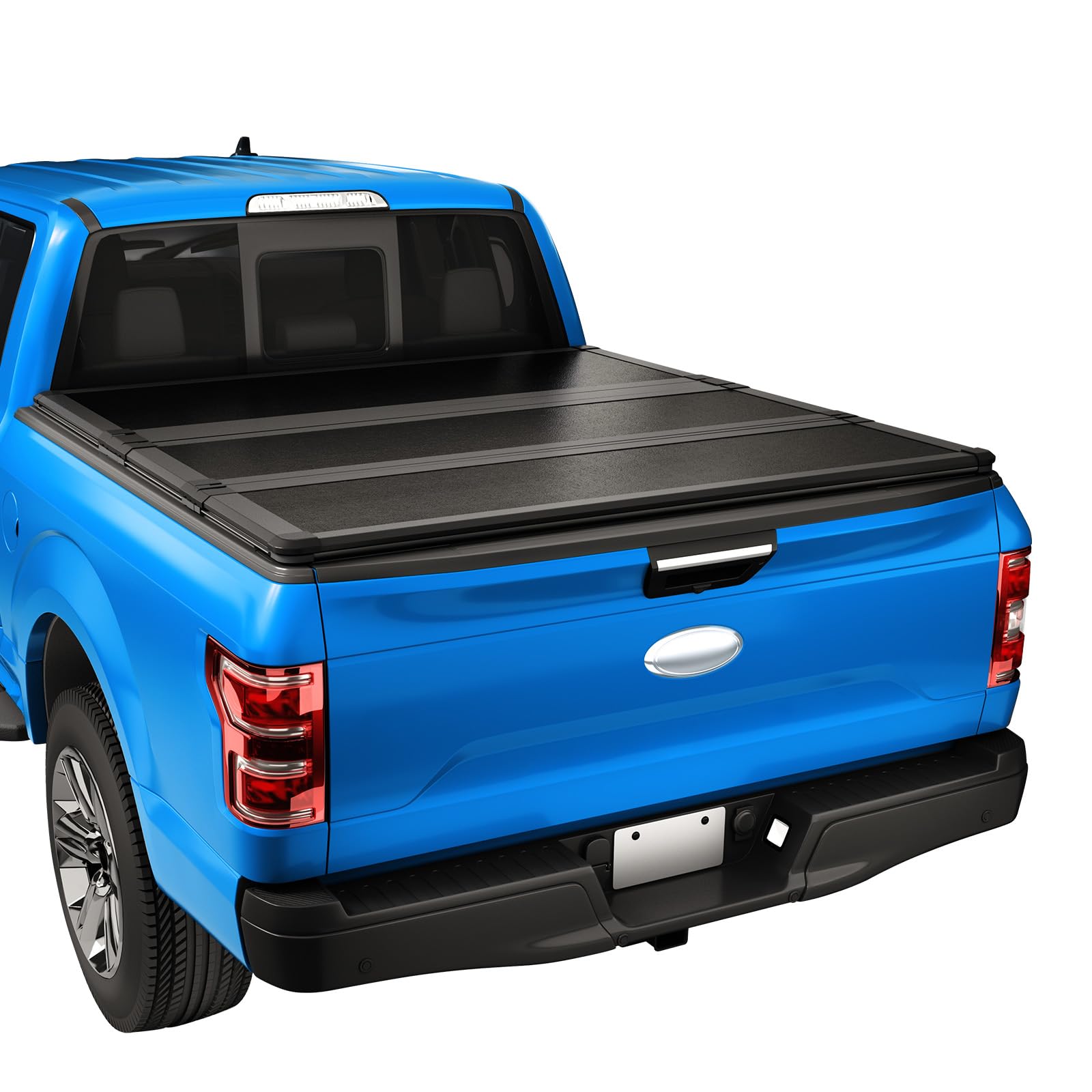DICMIC Hard Tri-Fold Truck Bed Tonneau Cover Compatible with 2004-2014 Ford F-150 2006-2014 Lincoln Mark LT 5.5FT Bed