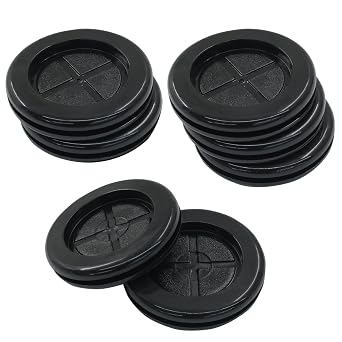 1.5 Inch Rubber Grommet for Wiring, 10 Pcs, Black