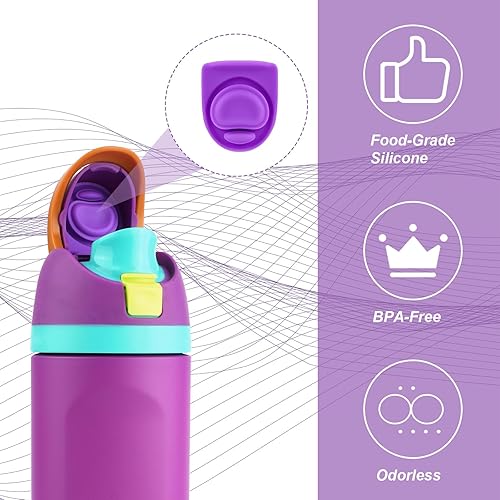 Miniatura 31 de 4 tapones de repuesto para botella, junta de botella de silicona, accesorios para Owala FreeSip de 24 onzas y 32 onzas, piezas de tapa superior