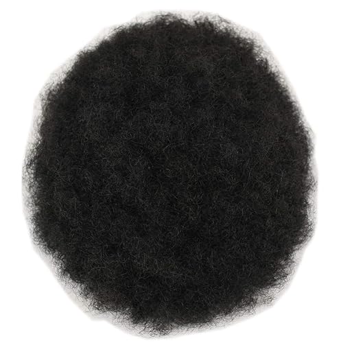 Miniatura 2 de Dreambeauty Toupee Afro Curl Toupee para hombres negros 9.5 x 7.5 pulgadas 100% cabello humano mono base red con poliuretano duro reforzado