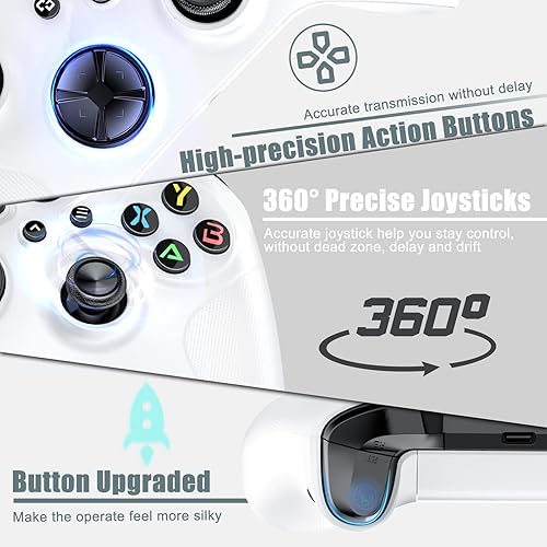 Vista 3 de NONBLIEP 32Ft Wireless Xbox Controller for Xbox One, Xbox One XS, Xbox Series XS, AndroidiOSPC Game Controller Gamepad Remote Control, with Dual