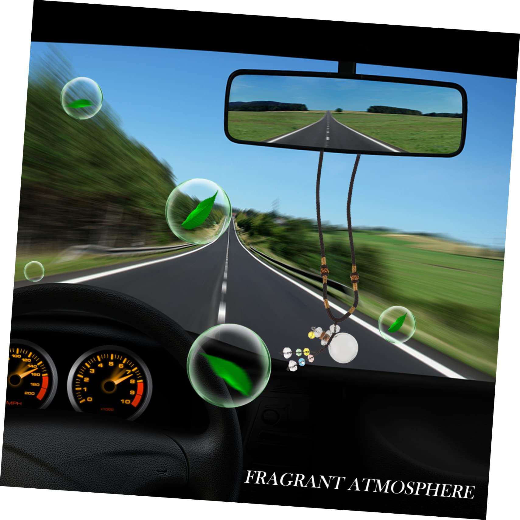 minkissy 2 collares de botella de aceite esencial para coche, espejo retrovisor de coche, collares con difusor de aceite esencial para mujer, collares colgantes de moda para mujer, colgante de