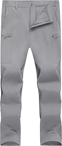 Miniatura 7 de TACVASEN Pantalones cargo de senderismo para hombre con 6 bolsillos, ligeros, resistentes al agua, de secado rápido, pantalones de viaje para