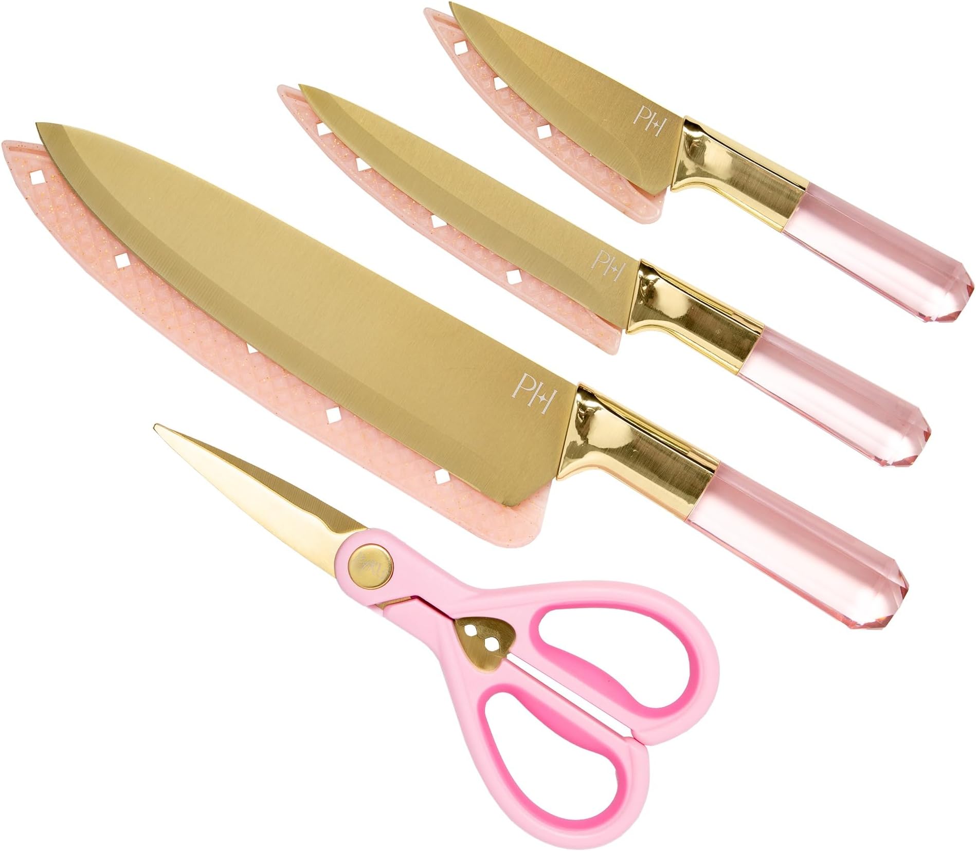 Paris Hilton Gem Handle Cutlery Set, 4-Piece, Pink