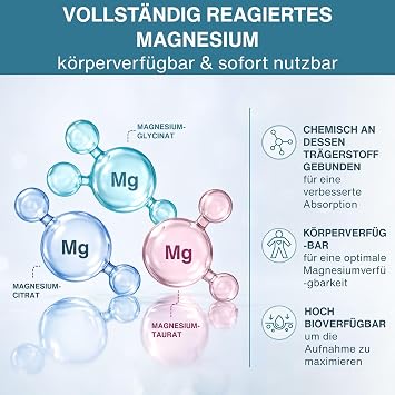 Igennus Advanced Triple Magnesium Complex Fully Reacted & Chelated Glycinate Taurate & Citrate Clean Label High Bioavailability & Absorption 60 Tablets Vegan