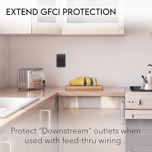 Vista 33 de Legrand adorne AGFTR2152W4-4PK - Toma eléctrica GFCI autocomprobable resistente a manipulaciones, 15 A, acabado blanco, paquete de 4