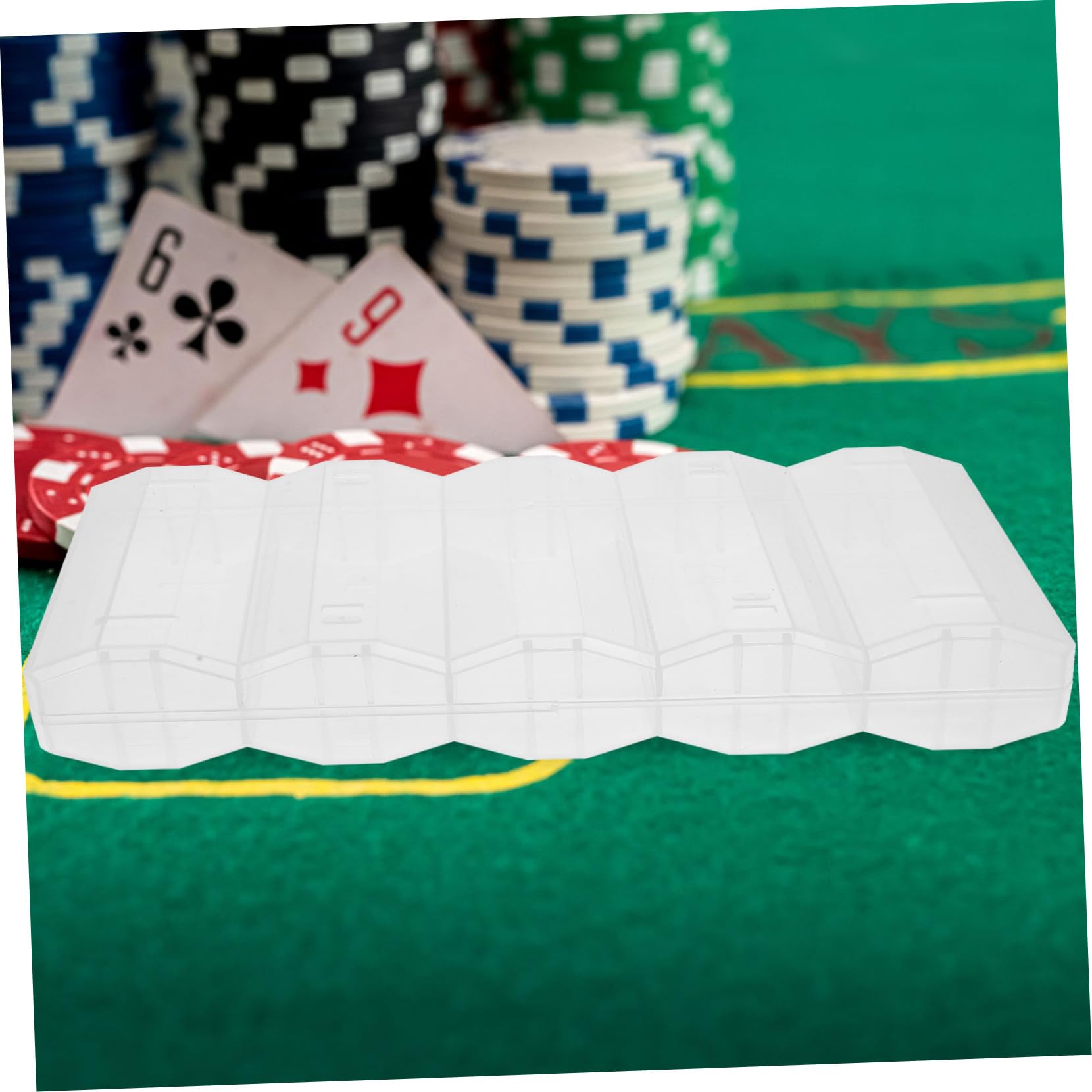 Abaodam Transparente Pokerchip Halter 100 Chips Fassungsvermögen 2 Stück aus Kunststoff mit Deckel Praktische Aufbewahrung für Pokerkarten und Chips