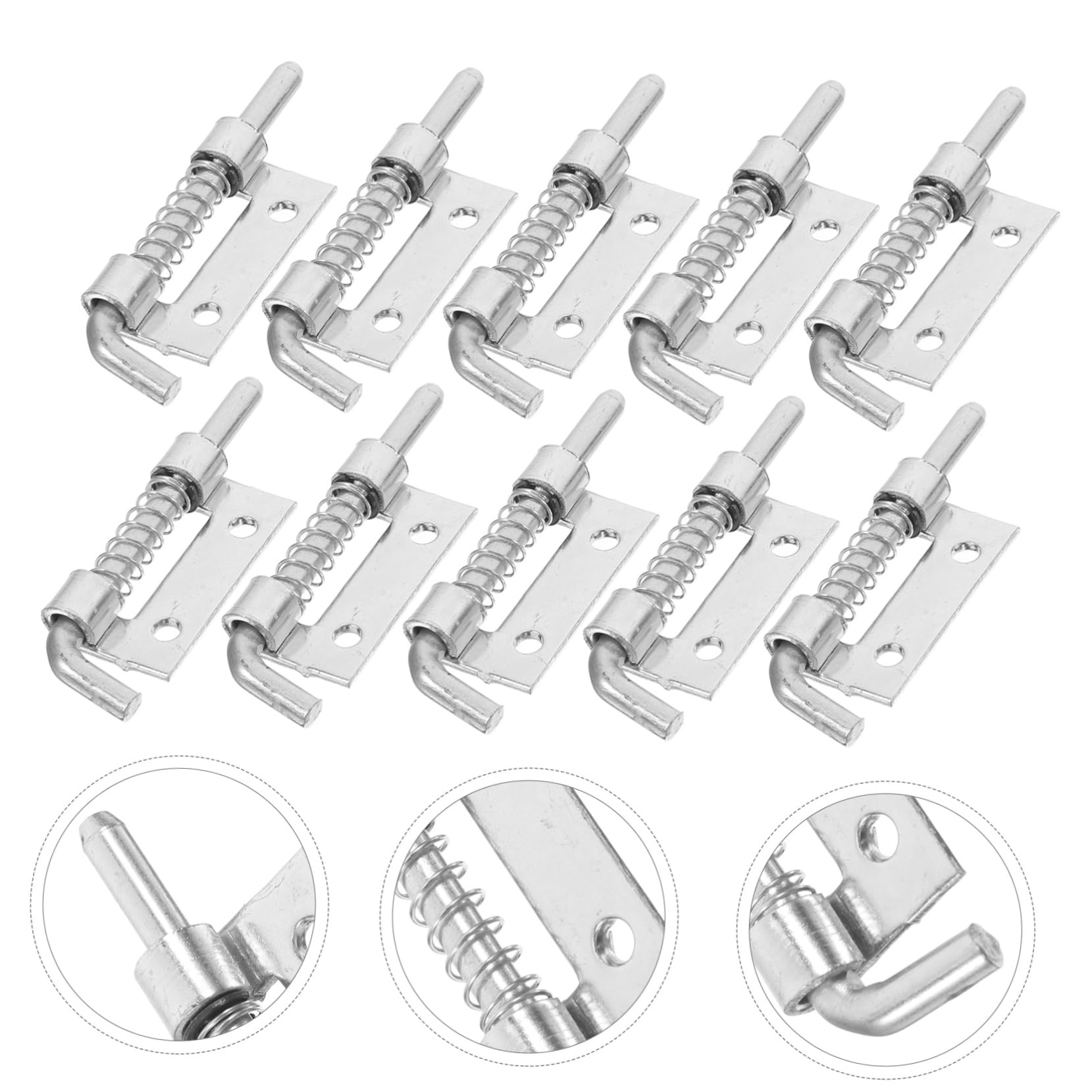 Chiavistello A Molla Automatico In Alluminio - Serratura A Rimbalzo Per Porte Legno, Finestre E Armadi, Colore Argento - Foto 3