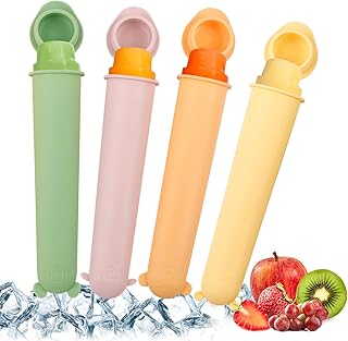 haakaa Food Grade Silicone Ice Pop Mould With Lids BPA Free Reusable Bab...