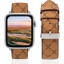 Designer Leather Band for Apple Watch S11, S10, S9-S1, SE | Premium Strap for All iWatch Series | Adjustable Fashion Wristband Replacement